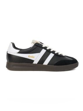 Gola Black, White & Dark Gum Cyclone Leather Sneaker
